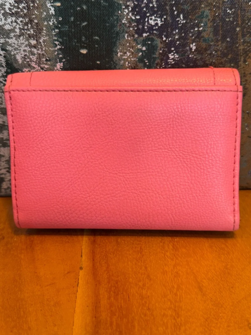 Barbiecore Pink Faux Leather Compact‎ Wallet Snap Closure  (VGUC)